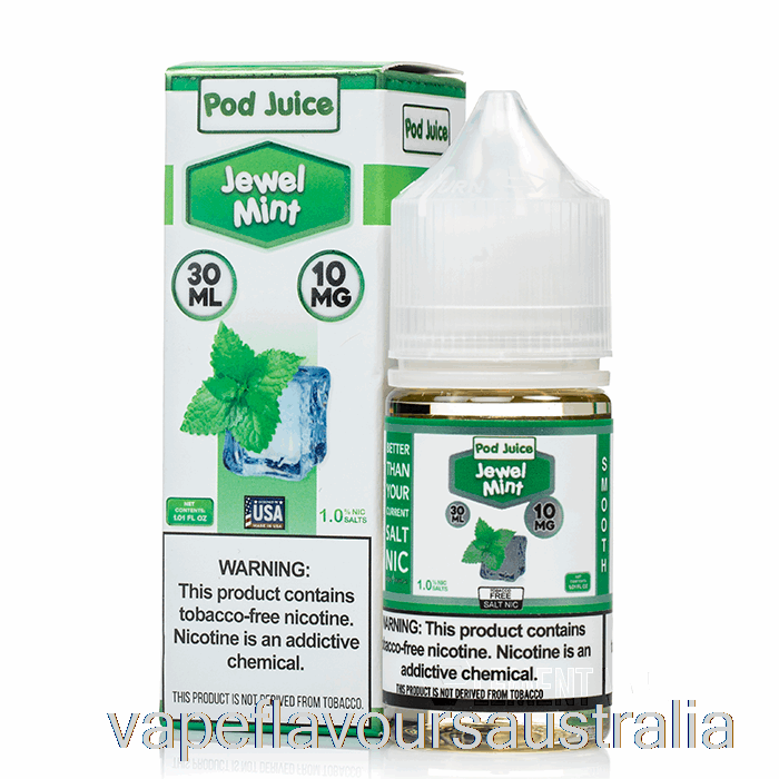 Vape Nicotine Australia Jewel Mint - Pod Juice - 30mL 65mg